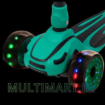 Самокат Novatrack RainBow Car Pro 120CP.RAINBOW.GN20 (зеленый, 2020) картинка 4